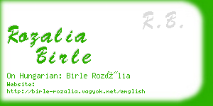 rozalia birle business card